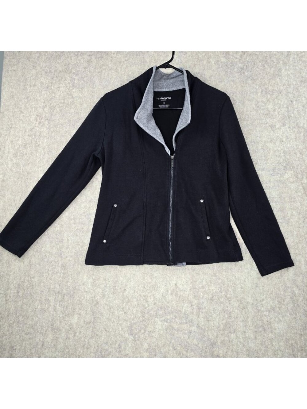 Liz Claiborne Sport Womens Black M Zip-Up Jacket
